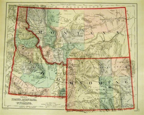 Map of Montana and Wyoming